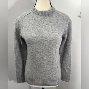 H&M Women's  Long Sleeve Crew Neck Pullover Sweater Grey 80% Wool Size S